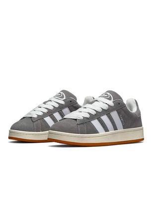 Мужские кроссовки adidas originals campus grey white gum