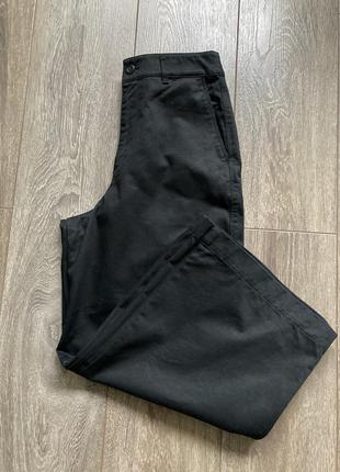 S/m новые черные широкие котоновые укороченные брюки кюллоты10 фото