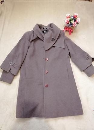 Шерстяное пальто, тёплое, демисезонное, осеннее пальто, р. 52