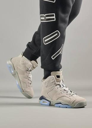 Мужские кроссовки серые джордан 6 nike jordan retro 6 grey, мужское кроссовки джордан 6 серое8 фото