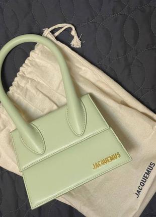 Сумка jacquemus le chiquito moyen bag | light green1 фото