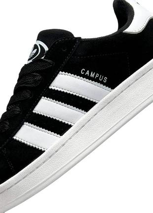 Мужские кроссовки adidas originals campus black white9 фото