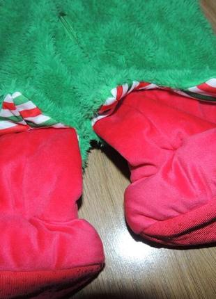 Костюм человечек ромпер 9-18 міс кигуруми теплий теплый плюшевый гнома ельфа новорічний новогодний санта ромпер кігурумі8 фото