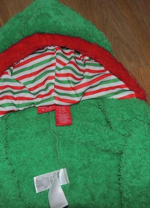 Костюм человечек ромпер 9-18 міс кигуруми теплий теплый плюшевый гнома ельфа новорічний новогодний санта ромпер кігурумі 6