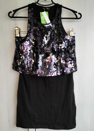 Новое платье с пайетками h&m, размер 36, 38