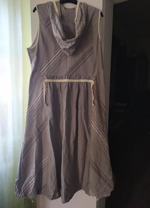 Платье в стиле "бохо" с капюшоном.7 фото