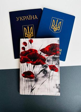 Обкладинка на паспорт книжку шкіра  , закордонний паспорт ,біометричний воєний  білет маки