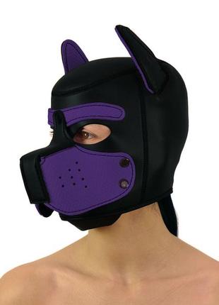 Неопреновая маска щенок собака puppy play превратит тебя в верного щенка l черный ( 130 116 )