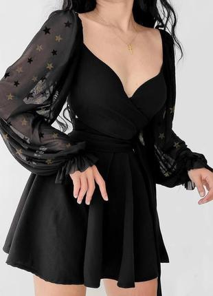 Платье вечерное чорное тренд топ модное2 фото