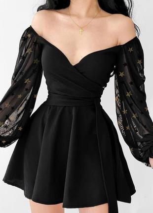 Платье вечерное чорное тренд топ модное3 фото
