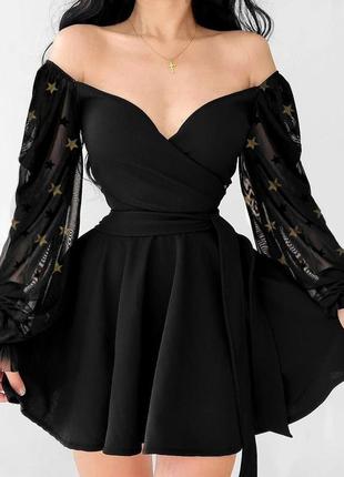 Платье вечерное чорное тренд топ модное4 фото