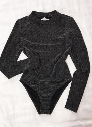 Боди люрексовое h&m с открытой спинкой❤️