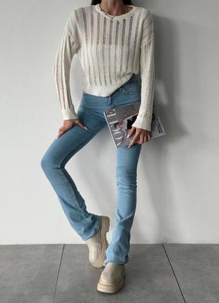 Трендова кофта з рванкою, модний жіночий светр рванка2 фото