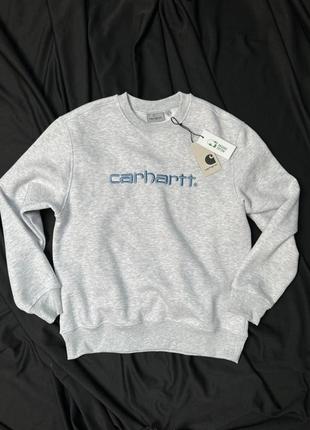 Серый свитшот на флисе carhartt