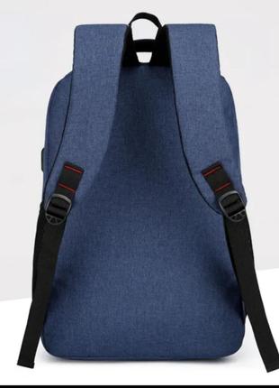 Рюкзак мужской городской lcs. цвет:синий, серый,  бордо.9 фото