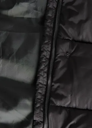 Новое базовое теплое пальто зимнее длинное курточка пуховик черный6 фото