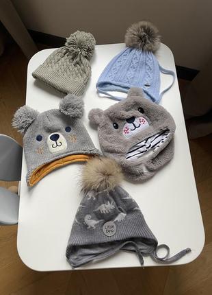Зимние шапки для мальчика 1-3 года