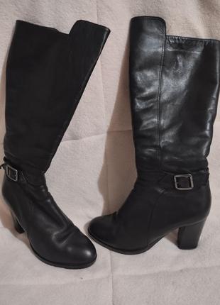 Сапоги черные зимние