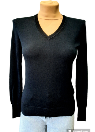 Uniqlo шерстяной пуловер с v-образным вырезом8 фото