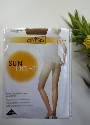 Колготки ультратонкие omsa sun light 8 омса очень тонкие 8ден1 фото