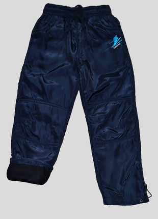 Болоновые брюки на флисе - черные, синие- р.134-1582 фото