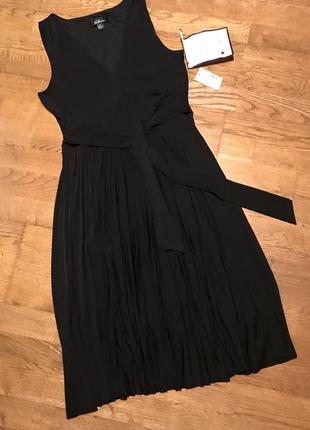 Чёрное миди платье agb ( usa ) р. 38-40/ m-l6 фото