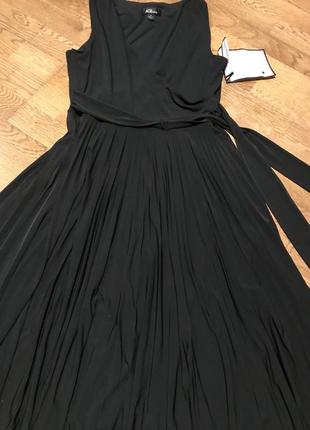Чёрное миди платье agb ( usa ) р. 38-40/ m-l8 фото