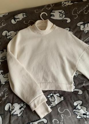 Теплый свитшот, светер на флисе с манжетами оверсайз2 фото