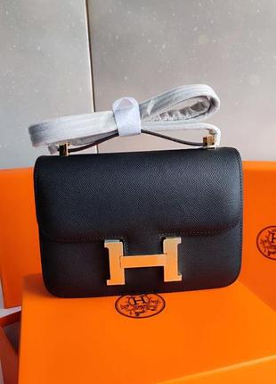 Сумка у стилі hermes constance шкіра люкс