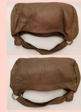 Супертрендовая розкішна шкіряна сумка італійського бренду виконанні estelle красивий коричневий8 фото