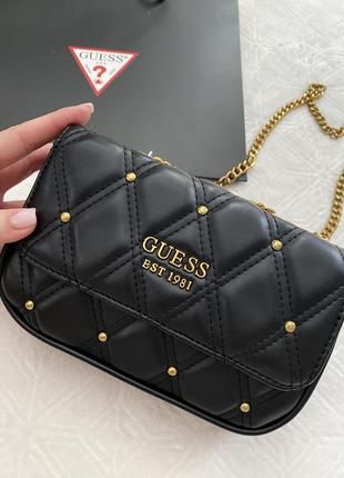 Сумка черная через плечо кроссбоди guess1 фото