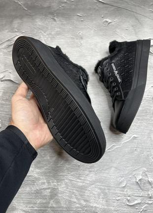 Зимние мужские кроссовки armani black (мех) 40-41-42-43-44-45