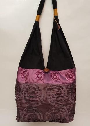Ефектна стильна текстильна сумка бохо