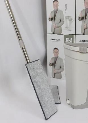 Швабра с отжимом, ведром r1 и дополнительной насадкой