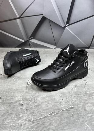 Зимние мужские ботинки nike jordan black (мех) 41-44-455 фото