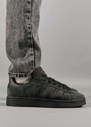 Мужские кроссовки adidas originals campus dark grey black