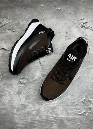 Зимние мужские ботинки nike black brown (мех) 40-41-42-43-44-457 фото