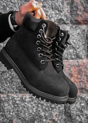 Жіночі черевики timberland black 1 хутро зима знижка sale | smb