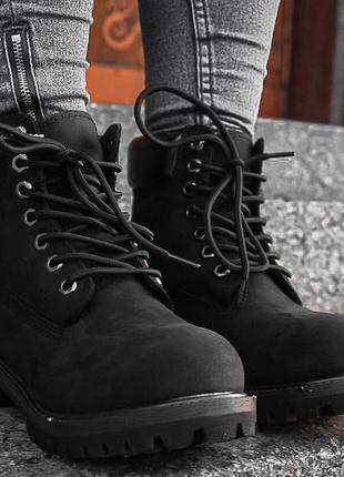 Жіночі черевики timberland vermelho black 1 хутро зима знижка sale | smb4 фото