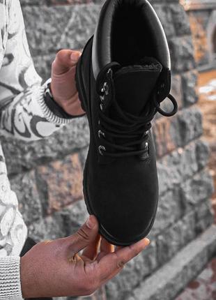 Жіночі черевики timberland vermelho black 1 хутро зима знижка sale | smb7 фото