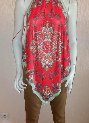 Красивая струящаяся блуза красного цвета zara с биркой, 💯 оригинал, молниеносная отправка4 фото