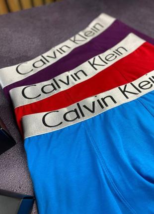 Подарочный набор боксеров трусы-шорты из 5 шт calvin klein silver с3103 в коробке8 фото