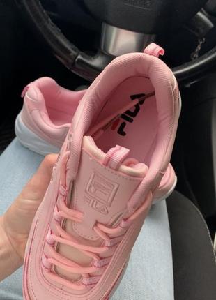 Fila ray pink white жіночі кросівки4 фото