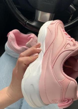 Fila ray pink white жіночі кросівки5 фото