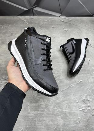 Зимние мужские ботинки nike black grey(мех) 40-42-447 фото