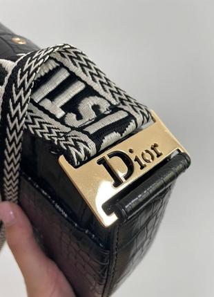 Сумка 👜 dior small camp bag black croco2 фото