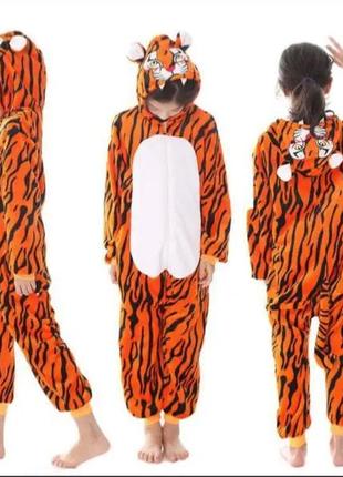Детская пижама кигуруми тигр1 фото