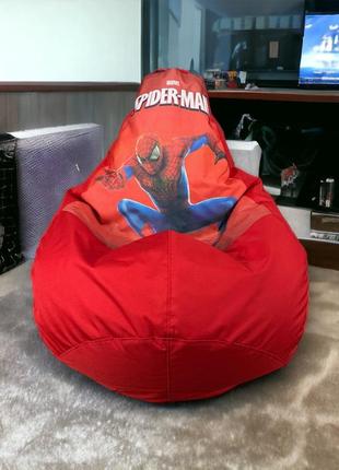 Кресло мешок груша spider man красный xl 120х75 человек паук