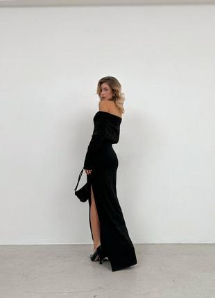 Платье с открытыми плечами и длинной макси6 фото