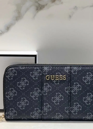 Женский кошелек на молнии guess серый на подарок5 фото